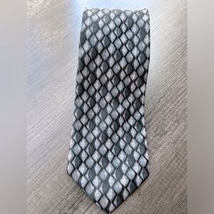 Piattelli Uomo Men’s Silk Tie Silver Gray